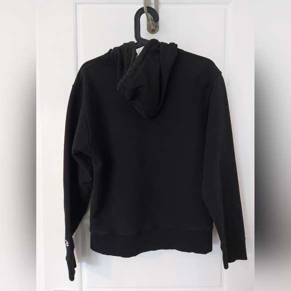 Men's Small Champion Powerblend Black Hoodie - Picture 3 of 6